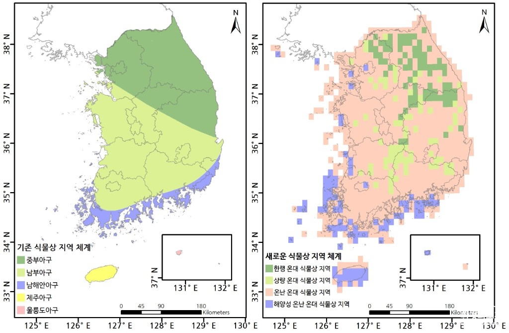 첨부2_기존 식물구계와 인공지능 기법으로 재설정한 식물상 지역.jpg