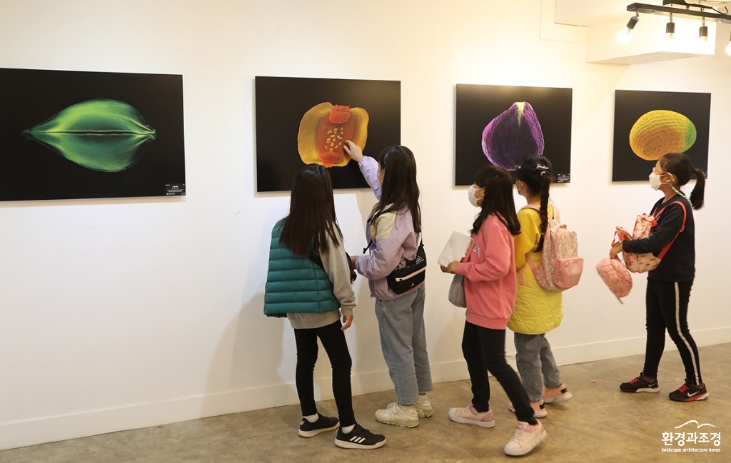 백두대간 자생 씨앗전을 관람하는 어린이 보도.jpg