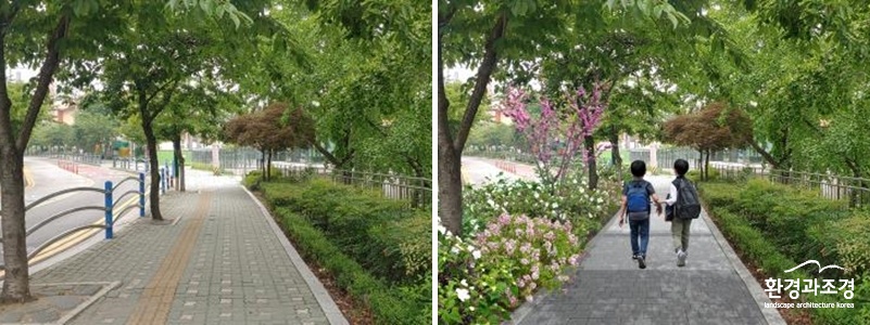 가로녹지 조성 전후 모습(사진=서울시 제공).jpg