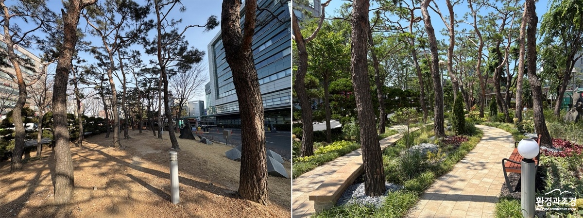 구로구 고려대학교병원 무장애 나눔숲 조성 전·후.jpg