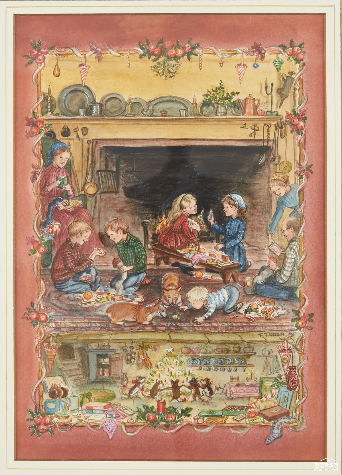 11. Tasha_s Christmas Stockings, 1995, Pencil and watercolor on paper, 29 x 20cm.jpg